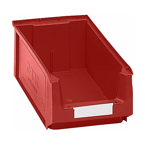 mauser Odprta skladiščna posoda iz polietilena, DxŠxV 350 x 210 x 140 mm, rdeča, DE 14 kosov