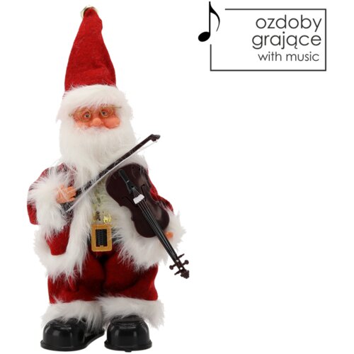 Molarem Home Glazbena dekoracija Djed Božićnjak s violinom - 30.5 cm Cijene