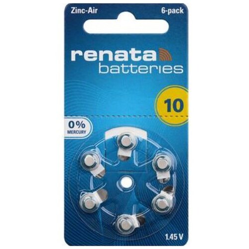 Renata 10R/Z zink-air battery 1.45V/GP10/ZA10/PR536 AC10 hearingaid Slike