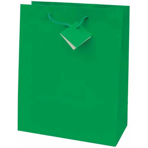  darilna vrečka, plastificirana, velika, mat zelena