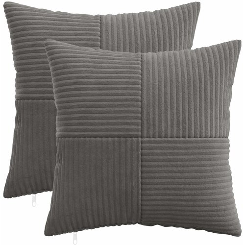  Presvlaka za jastuk 2 pcs ALMELO Tamnosiva 40 x 40 cm Kord Cene