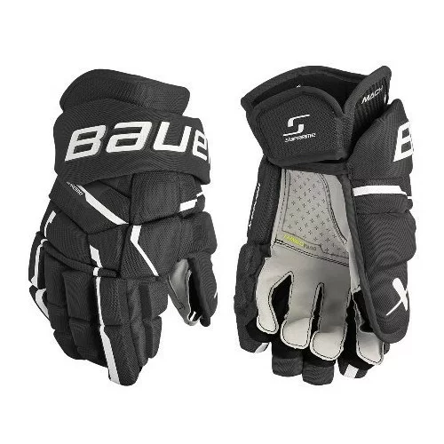 Bauer Hokejske rokavice Supreme Mach - Senior črno-bele, vel.: 14.0, (20744438)