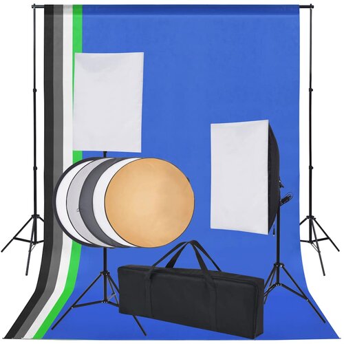 Oprema za Foto Studio: 5 Raznobojnih Pozadina i 2 Softboxa Slike