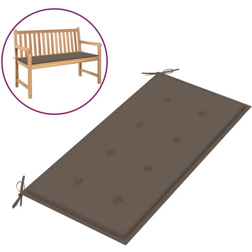 VidaXL jastuk za vrtnu klupu smeđe-sivi 100 x 50 x 3 cm Slike