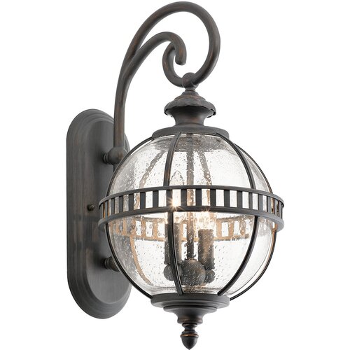 Elstead Lighting Elstead Halleron Zunanja stenska svetilka z 2 lučema, svetlo siva, IP44, E14, (22100019) Cene