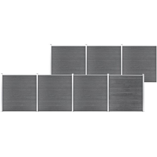vidaXL Vrtna ograja WPC 1218x186 cm siva Cene