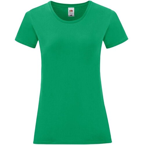 Fruit Of The Loom Iconic Women's Green Women's T-shirt Cene