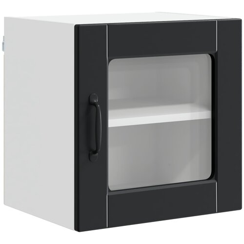 Zidni stakleni ormarić 2 pcs Crna 40 x 31 x 40 cm Slike