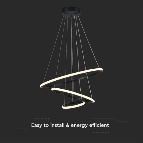  LED luster na sajli LED/32W/230V 3000K, crne boje Slike