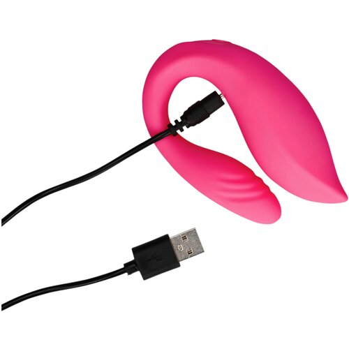 Shots Loveline - punjivi, radio vibrator za par (roza) Slike