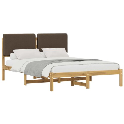  Krevetni okvir s tapiciranim uzglavljem Bijelo isprana i taupe - Bijelo isprana i taupe 140 x 190 cm Slike