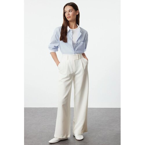TRENDYOLMILLA ženske pantalone Twoaw25Pl00038, bela Cene