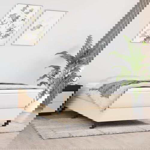 The Living Store Box spring postelja z vzmetnico krem 80x200 cm blago - Box Spring Postelja, (21513353) Slike