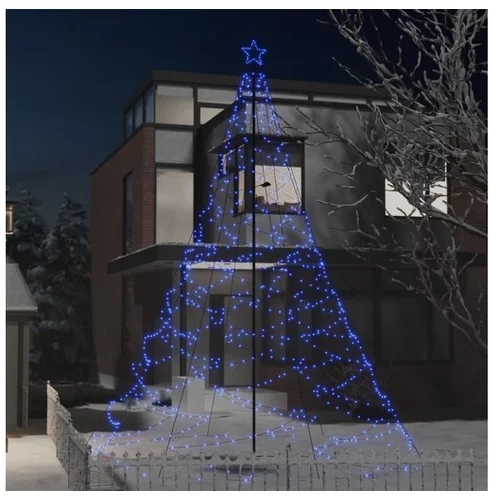  Novoletno drevesce s kovinskim stebrom 1400 modrih LED lučk 5 m