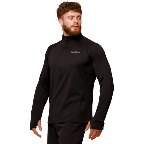 GymBeam Majica za trčanje Pulse 1/2 Zip Black XXL Slike