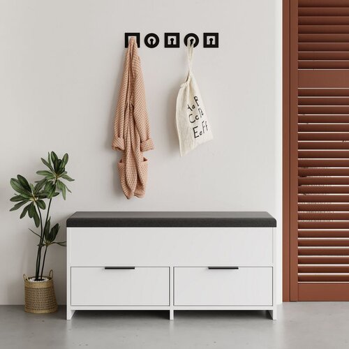Hanah home - White White Shoe Cabinet Cene