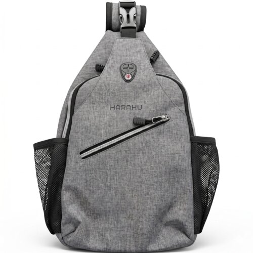  Mu&amp;scaron;ka Crossbody Torba HARAHU Signature - Siva KP40318 Slike