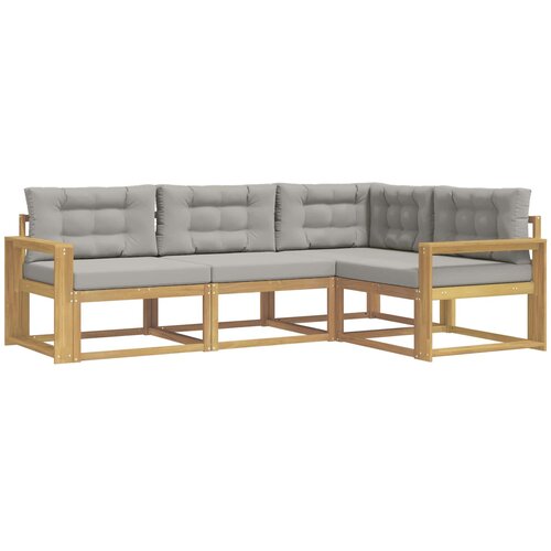 vidaXL Zunanja garnitura za sedenje 3 pcs Bela in svetlo siva, (5000280755) Cene