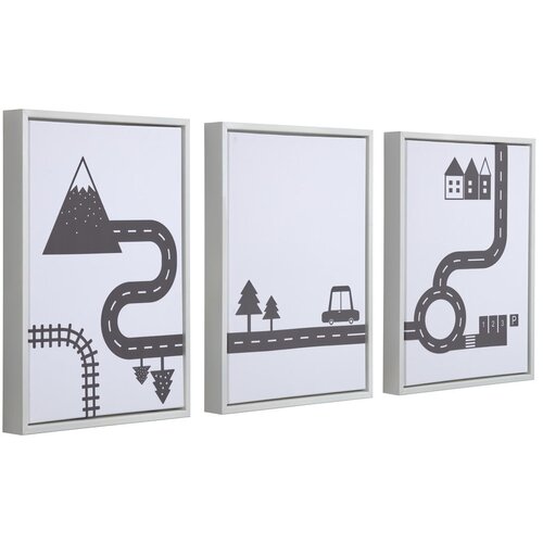 Kave Home set od 3 crno-bijele slike Nisi, 30 x 42 cm Cijene