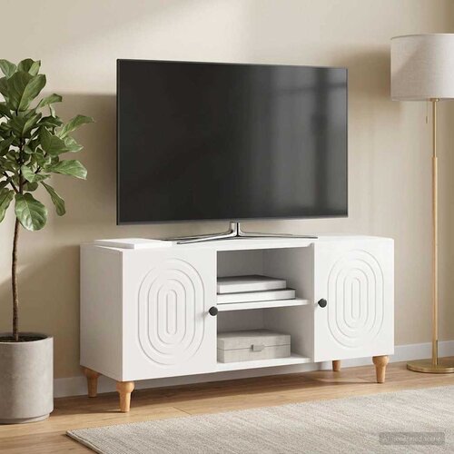 TV ormar Bijela visokog sjaja 102 x 34,5 x 50 cm Cene