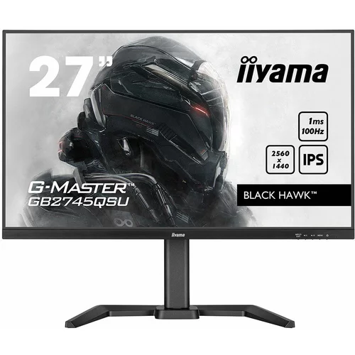 Iiyama Monitor 68,6 cm (27,0") GB2745QSU-B1 2560x1440 Gaming 100Hz IPS 1ms HDMI DisplayPort 2xUSB3.2 Pivot Zvočniki sRGB100% FreeSync G-Master, (21097755)