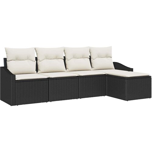  Set sofe 5 kom. Crna i Krema poliratan 233 x 117 x 85 cm Slike