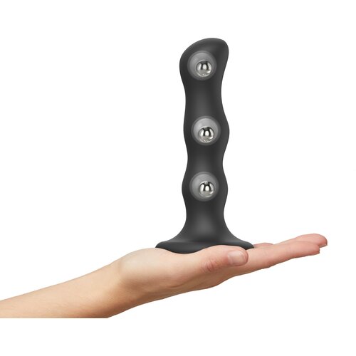 Strap-On-Me Geisha Balls Dildo with Rotating Balls Black M Slike
