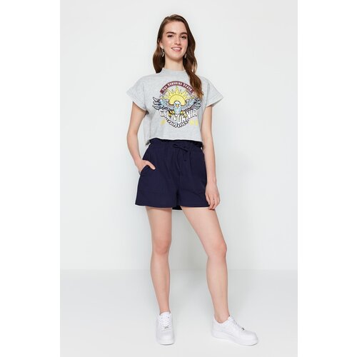 Trendyol shorts - Navy blue - High Waist Slike