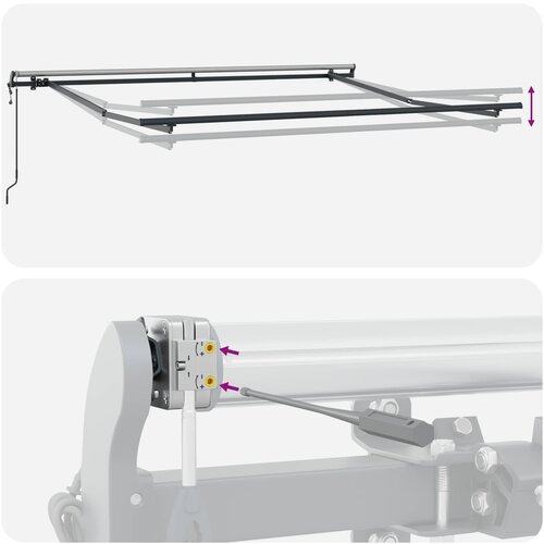  Povlačivi tende Pijesak 450 &amp;times; 350 cm Tkanina i Aluminij Slike