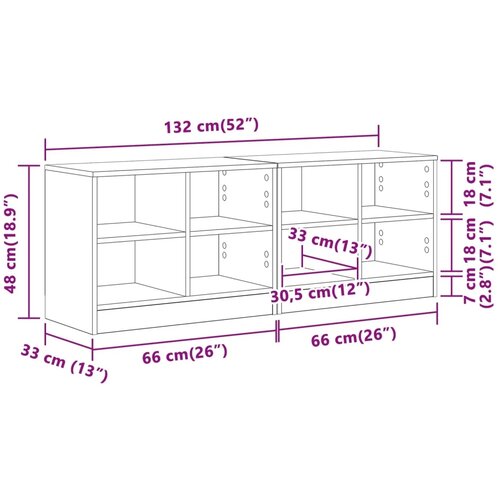  Ormarić za krevet s policom 2 kom. Bijela 66 x 33 x 48 cm - Bijela Slike