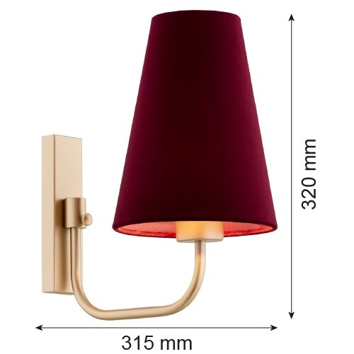  Argon 8313 - Zidna lampa SAFIANO 1xE27/15W/230V bordo Slike