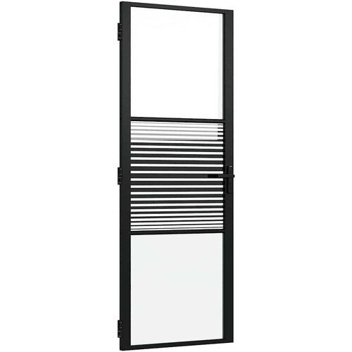  vrata Prugasti Crna 76 x 3,5 x 201,5 cm Aluminij Slike