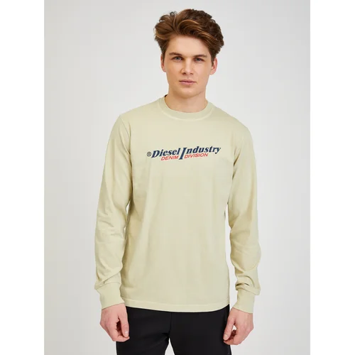 Diesel Beige Men's Long Sleeve T-Shirt - Men