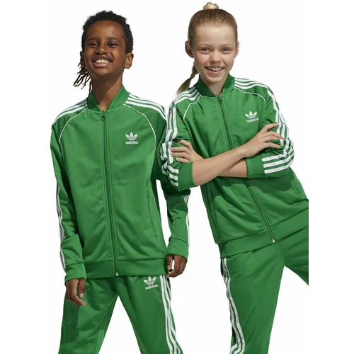 Adidas Otroški pulover zelena barva