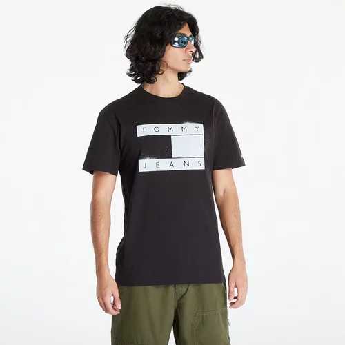 Tommy Hilfiger Tommy Jeans Classic Spray Flag T-Shirt Black