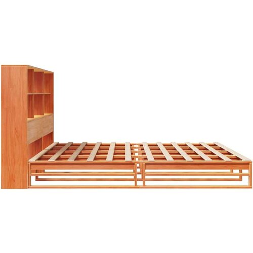  Krevet s regalom za knjige bez madraca 180x200 cm masivno drvo Slike