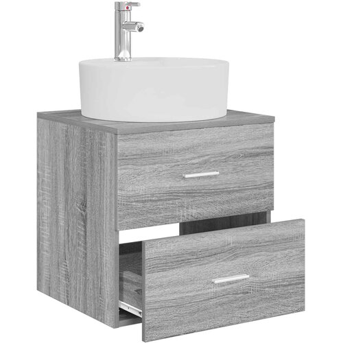  Umivaonik s policom Siva Sonoma 49,5 x 44,5 x 65 cm Slike