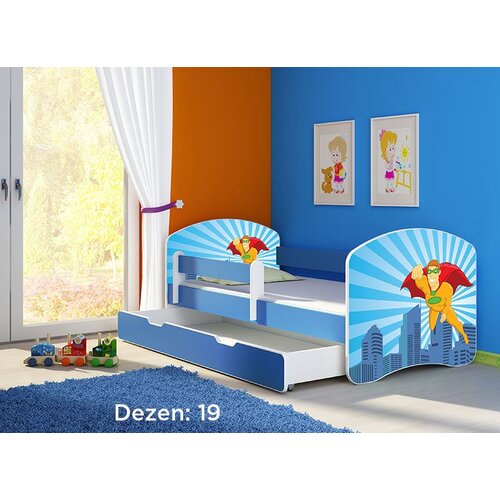 ACMA dečiji krevet ii 160x80 f + dušek 6 cm BLUE19 Slike