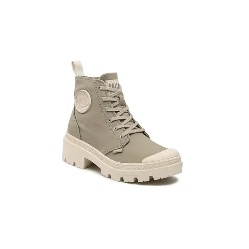 Palladium Pohodni čevlji Pallabase Twill 96907-297-M Zelena