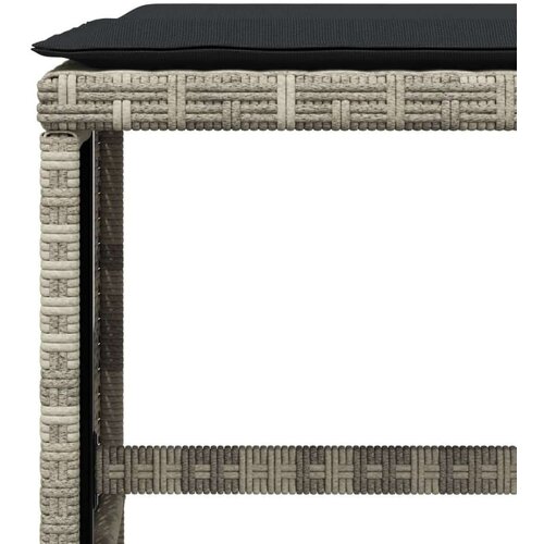  Vrtni taburei s jastucima 4 kom 40x40x35 cm od poliratana Slike