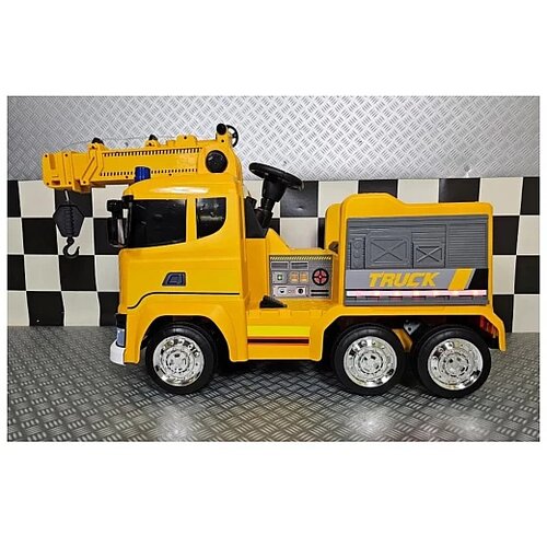  na akumulator scania z žerjavom 12v rumena Slike