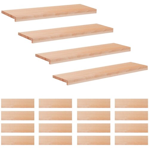 Step treads 20 kom. 100 x 30 x 2 cm Prirodna Čvrsto drvo bukve Cijene