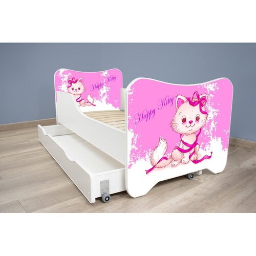  Dečiji krevet + fioka pink kitty 140x70cm Cene