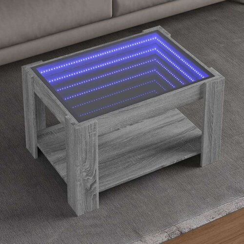 vidaXL Stolić za kavu LED boja hrasta 73x53x45 cm konstruirano drvo Cene