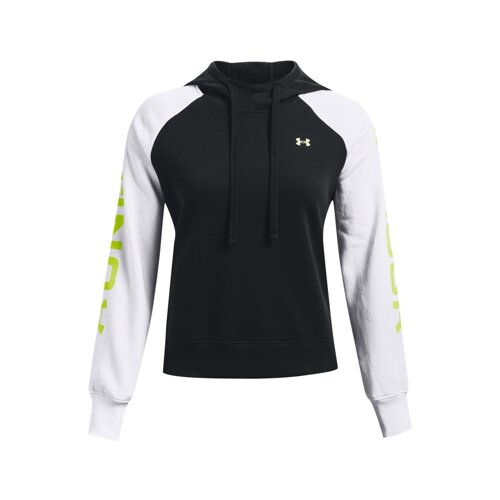 Under Armour UA Rival Fleece ColorBlock Women's Hoodie, Black/White/Yellow, (20491127) Cene