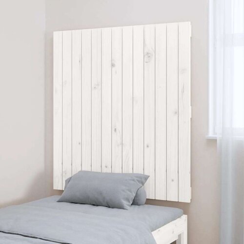  Zidno uzglavlje bijelo 82 5x3x90 cm od masivne borovine Slike