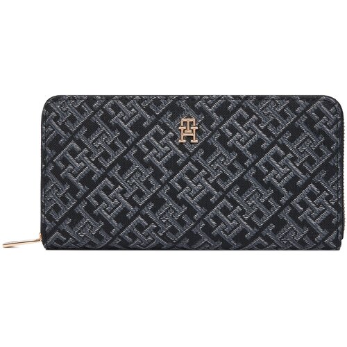 Tommy Hilfiger Velika ženska denarnica Icon Lrg Za Jacquard AW0AW17956 Črna Slike