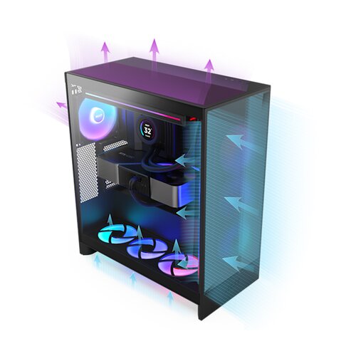 NZXT H7 flow rgb kući&amp;scaron;te crno (CM-H72FB-R1) Slike