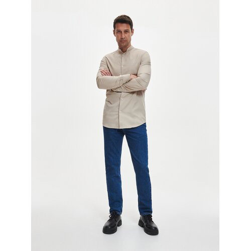 Reserved srajca slim fit iz liocela Tencel™ - ebenovina Cene