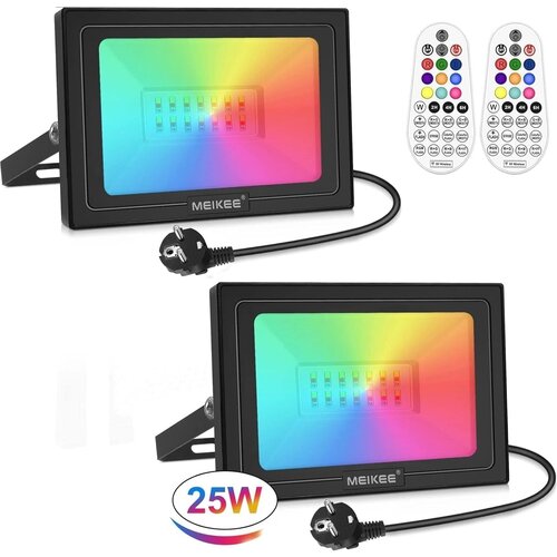 MEIKEE 2x RGB LED reflektor z daljincem Slike